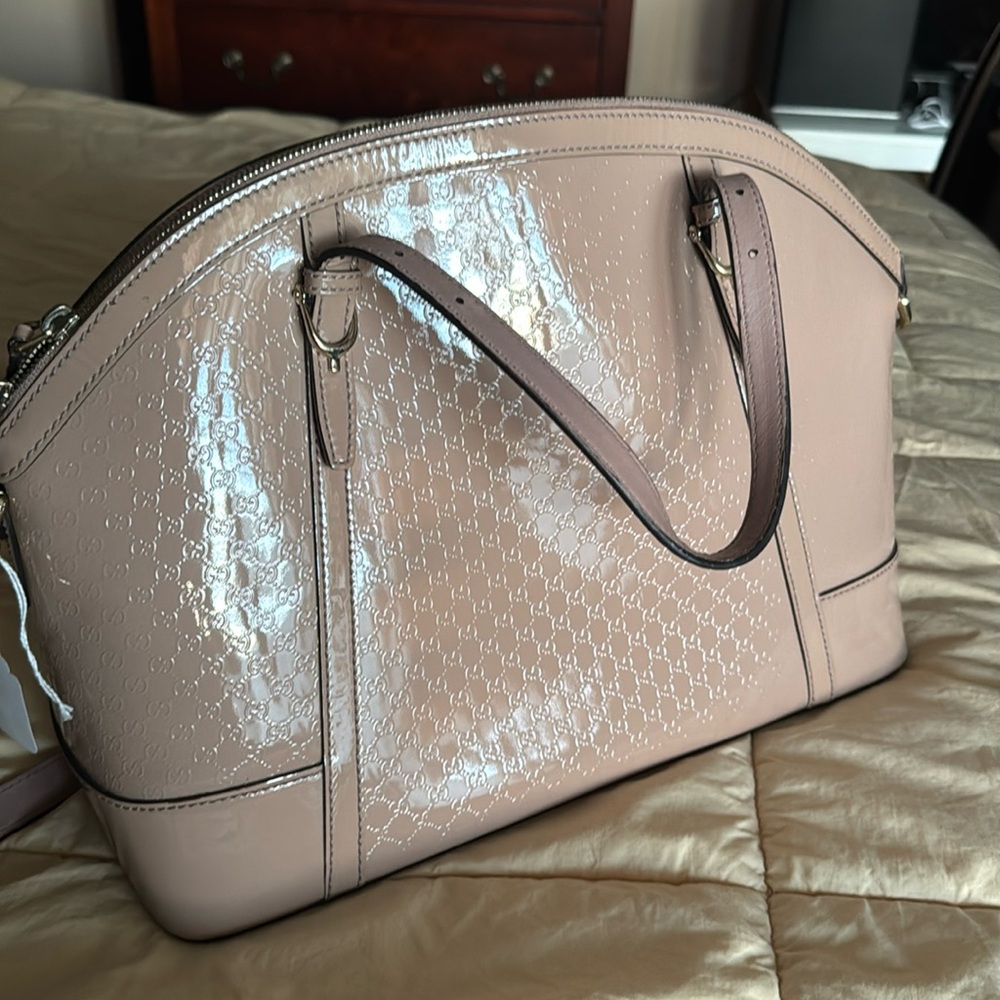 Gucci Tan Patent leather bag